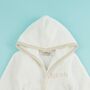 Personalised White Hooded Towelling Robe, thumbnail 4 of 5