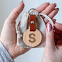 Personalised Wooden Initial Keyring, thumbnail 3 of 4