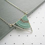 Small Silver Geometric Triangle Necklace, thumbnail 3 of 8