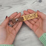 Engraved 'Never Stop Exploring' Wood Keyring For Him, thumbnail 2 of 4