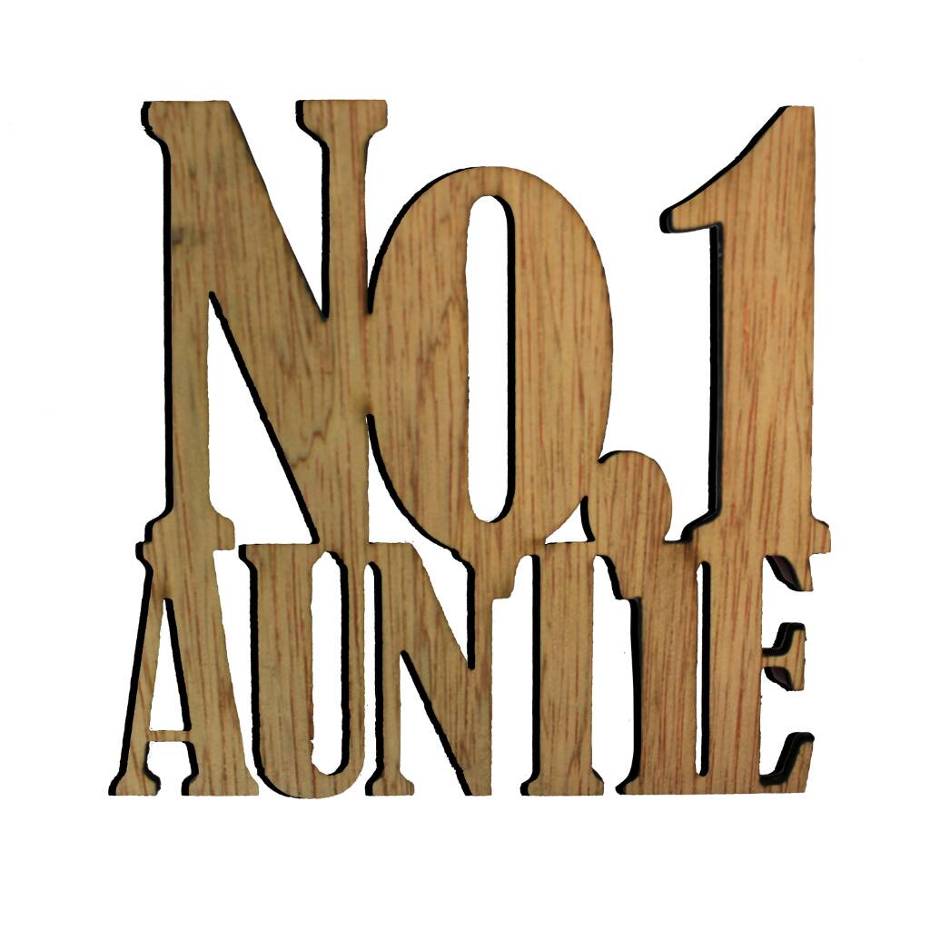 Number One Auntie Wooden Coaster