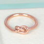 Infinity Knot Gold Plated Sterling Silver Promise Ring, thumbnail 5 of 8