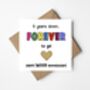 Wood Five Year Anniversary Card, thumbnail 1 of 7