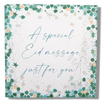 Record Your Own Eid Message Greeting Card Green, 4 of 5