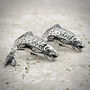 Wild Trout Cufflinks Antiqued Pewter, thumbnail 1 of 4