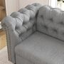 Large Two Seater Chesterfield Style Button Back Sofa, thumbnail 6 of 12