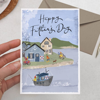 Fishing Seaside Father's Day Card For Dad, 2 of 2