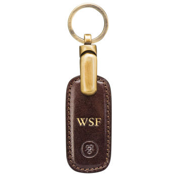 Personalised Father's Day Leather Key Ring. 'The Ponte', 3 of 10