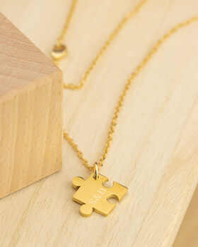 Personalised Puzzle Piece Pendant Necklace, 4 of 7