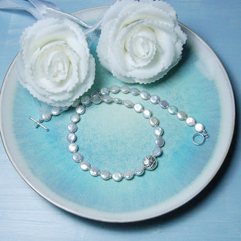 White Coin Pearl And Silver Necklace, 4 of 6