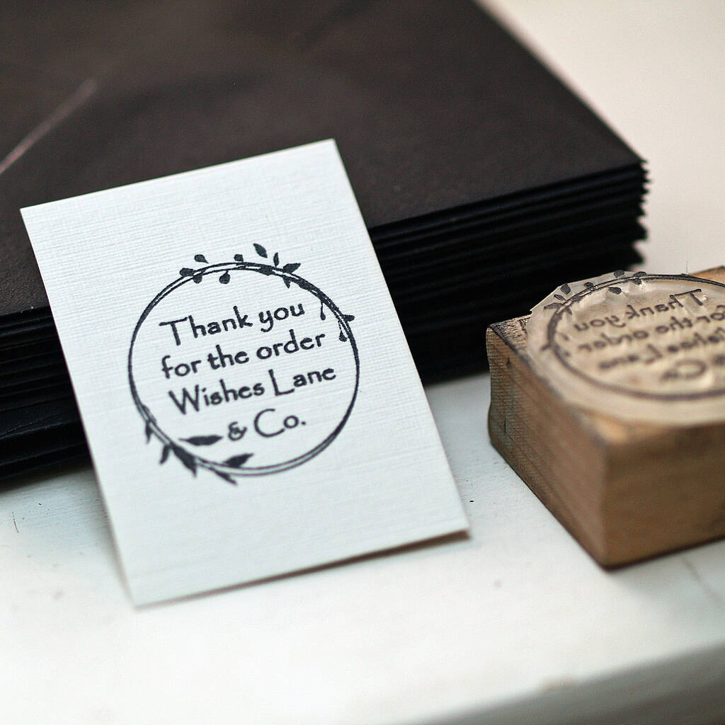 Personalised 'thank You' Business Rubber Stamp By Pretty Rubber Stamps