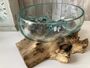 20–24cm Molten Glass Bowl On Teak Root Handmade Dish, thumbnail 1 of 9
