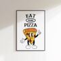 Eat More Pizza Retro Print, thumbnail 1 of 7