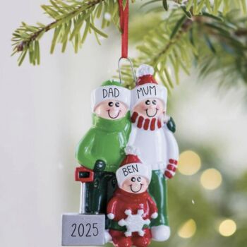 Family Personalised Christmas Decoration With Shovel, 2 of 4