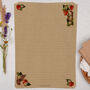 A4 Kraft Letter Writing Paper With Mice And Florals, thumbnail 1 of 4