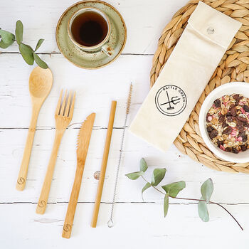Reusable Wooden Cutlery Sets, 3 of 8