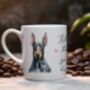 Personalised Doberman Dog Hearts Pet Gift Mug, thumbnail 1 of 2