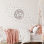 Personalised Moon And Stars Fabric Wall Sticker, thumbnail 2 of 2
