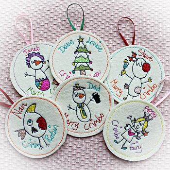Personalised Snowman Tree Decoration Bauble, 7 of 7