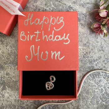 50th Birthday Charm Personalised Silver Bracelet Gift, 4 of 9
