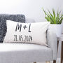Personalised Initials Couple’s Cushion, thumbnail 1 of 5