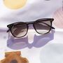 Classic Black Rounded Square Sunglasses, thumbnail 4 of 4