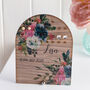 Personalised Hydrangea And Roses Arched Earring Storage, thumbnail 1 of 4