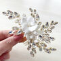 Cressida White Flower Bridal Hair Comb, thumbnail 4 of 5