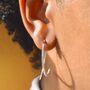 Gold Plated Silver White Topaz Wishbone Earrings, thumbnail 3 of 6