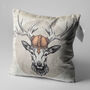 Fallow Deer With Helm Decorative Pillow Cover, thumbnail 3 of 7