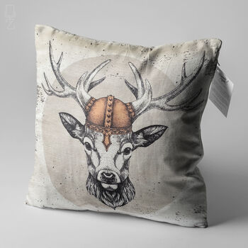 Fallow Deer With Helm Decorative Pillow Cover, 3 of 7