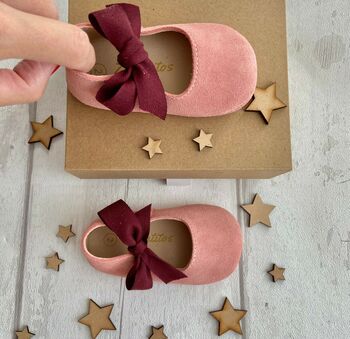 Rosa Suede Baby Shoes With Keepsake Box, 3 of 6