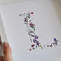 Hand Painted Flower Initial For A Girl’s Christening, thumbnail 10 of 12