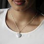 Sterling Silver Floral Round Locket Necklace, thumbnail 2 of 8