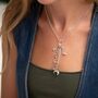 Cowboy Boot Charm Necklace, Sterling Silver Or Gold Plated, thumbnail 8 of 9