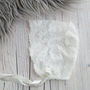 Sheer Lace Christening Bonnet Holly, thumbnail 5 of 10