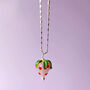 Murano Glass Strawberry Gold Plated Necklace, thumbnail 5 of 9