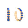 Sophie Blue Gold Chunky Earrings, thumbnail 1 of 2