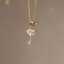 Astralis Silver Key Necklace Gold Filled Cubic Zirconia, thumbnail 1 of 7