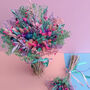 Bright Pastel Dried Flower Bouquet With Pink, Purple And Blue, thumbnail 1 of 7