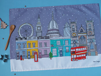London Christmas Tea Towel, 3 of 3