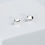 Sterling Silver Simple Curved Stud Earrings, thumbnail 1 of 5