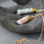 Amethyst Jasper Cylinder Necklace, thumbnail 4 of 12