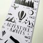 Personalised Monochrome Adventure Height Chart, thumbnail 3 of 7