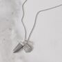 The En Pointe Duo Pyrite Necklace, Silver, thumbnail 2 of 8