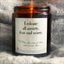 Affirmation Candle I Realise All Anxiety, thumbnail 1 of 3