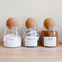 Cork Ball Glass Storage Jar With Personalised Waterproof Label, thumbnail 2 of 9
