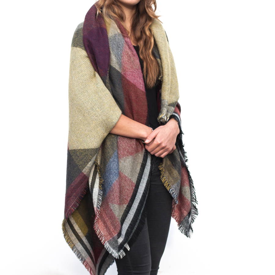 reversible apache blanket scarf by the forest & co | notonthehighstreet.com