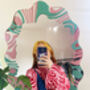 Wavy Mirror Blue And Pastel Pink, thumbnail 2 of 8