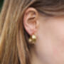 Silver Or Gold Plated Vermeil Coil Hoop Earrings, thumbnail 2 of 4